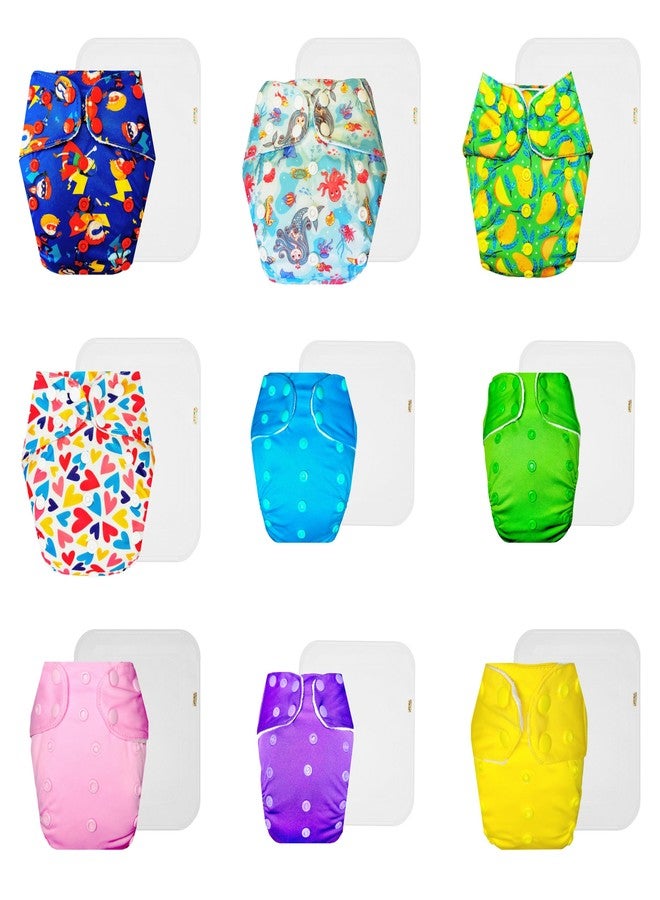 حفاضات دمبلدو القماشية الممتازة مع حشوة قطنية (عبوة من 9) | ناعمة ولطيفة | وسادة ماصة من 6 طبقات | مناسبة للسفر | تغيير حفاضات بدون قلق | من 3 أشهر إلى 3 سنوات | للجنسين - Image 1