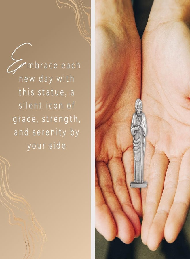 Trendzeen Mini St Jude Statue - 3 Inch San Judas Statue, St Jude Prayer Card, The Lord's Prayer Card - San Judas Tadeo Estatua for Home Decor, Patron Saint of Hope and Impossible Causes Theme Set - 3 Items - Image 3