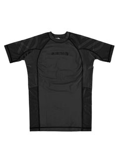 Sanabul  Essential Short Sleeve Compression Shirt for Men | MMA Wrestling Jiu Jitsu BJJ Base Layer Rash Guard | Workout Men's Compression Shirt (Medium, All Black)  - Image 1