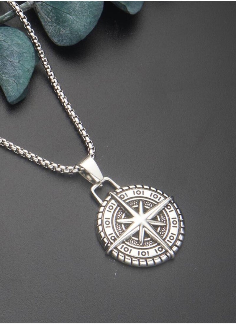Luxury Concept - Silver Stainless Steel Necklace For Men Size 60cm - Image 1