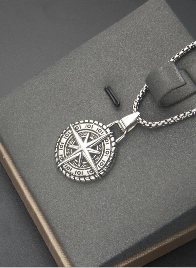 Luxury Concept - Silver Stainless Steel Necklace For Men Size 60cm - Image 1