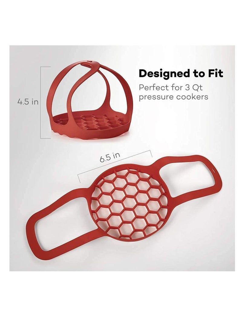 Excefore - Pressure Cooker Sling, Silicone Bakeware Sling for 3Qt Instant Pot, Multi-function Cooker Anti-scalding Bakeware Lifter Steamer Rack，BPA-Free Silicone Egg Steamer Rack (3 Qt) - Image 1