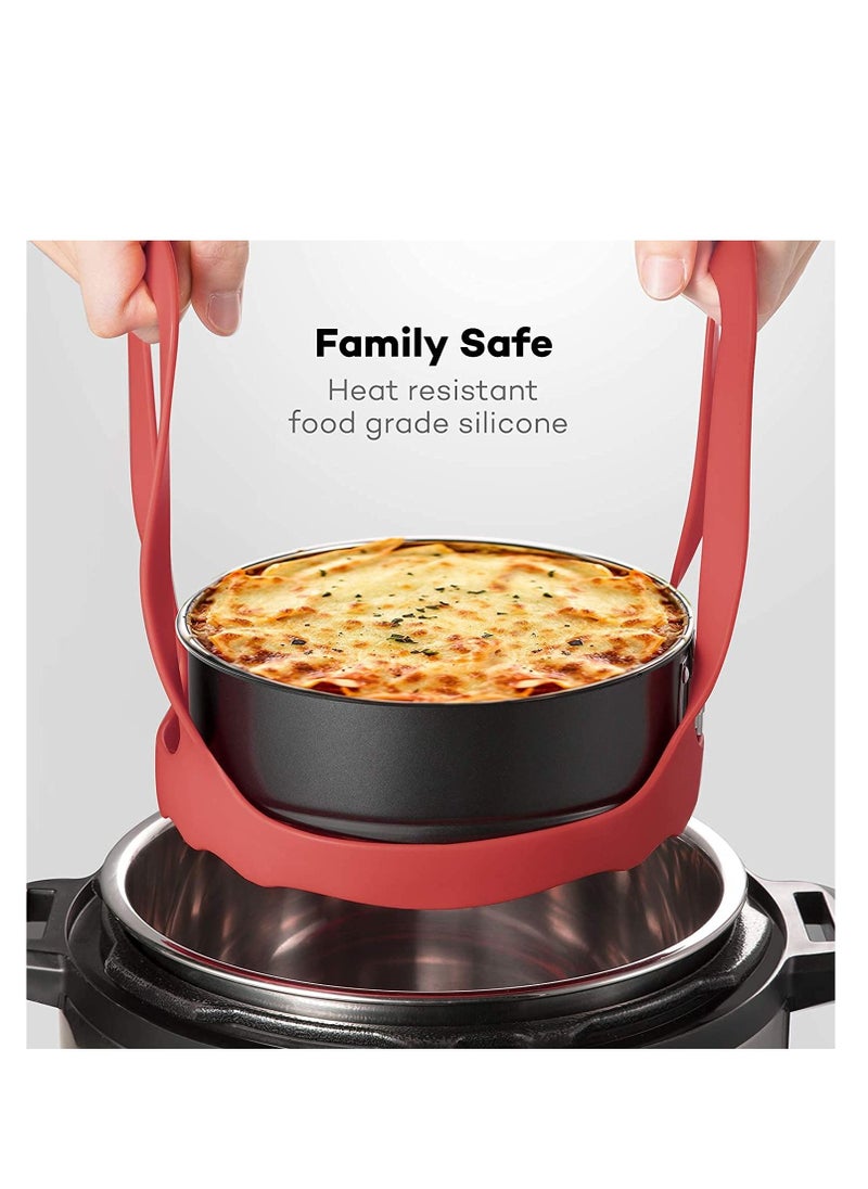 Excefore - Pressure Cooker Sling, Silicone Bakeware Sling for 3Qt Instant Pot, Multi-function Cooker Anti-scalding Bakeware Lifter Steamer Rack，BPA-Free Silicone Egg Steamer Rack (3 Qt) - Image 1