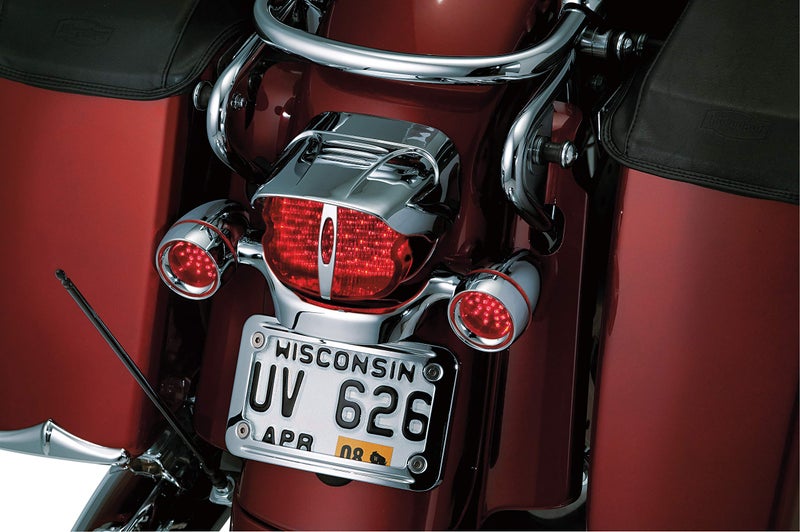 Kuryakyn 9008 Motorcycle Accent Accessory: Taillight Cover without Slots for 1973-2019 Harley-Davidson Motorcycles, Chrome , black - Image 2