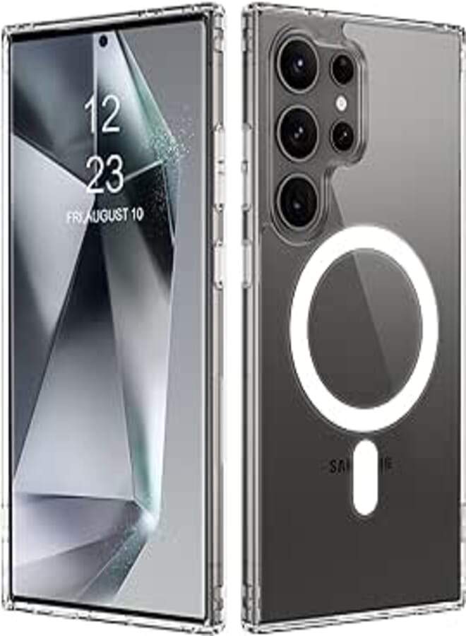 BENTOBEN Magnetic Samsung Galaxy S24 Ultra Case with Mag Safe, Slim Case Cover Scratch Resistant Anti-Yellowing Case for Samsung S24 Ultra 6.8 Inches Transparent