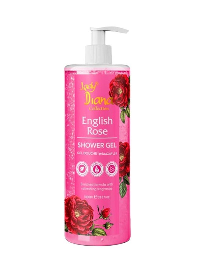 Lady Diana English Rose Shower Gel - 1000ml | Gentle & Refreshing Body Wash for All Skin Types - Image 1