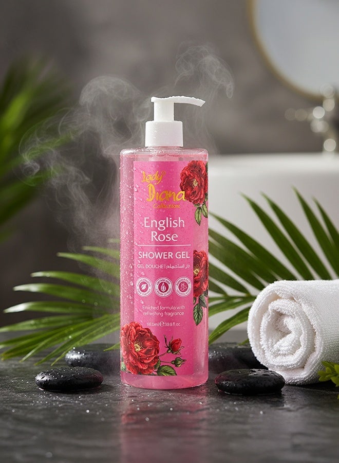 Lady Diana English Rose Shower Gel - 1000ml | Gentle & Refreshing Body Wash for All Skin Types - Image 2