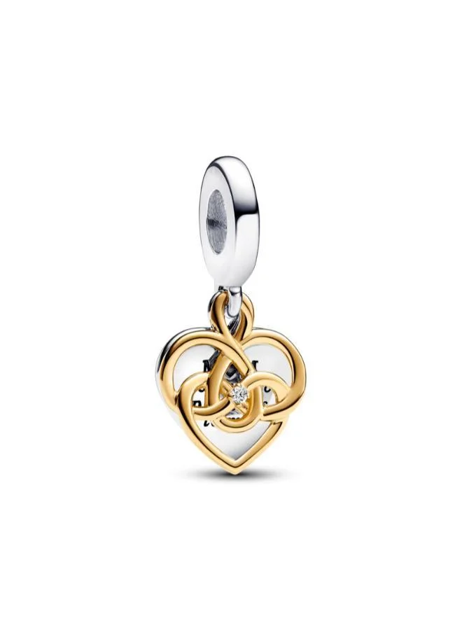 PANDORA Lab-grown Diamond Engravable Mum Double Dangle Charm