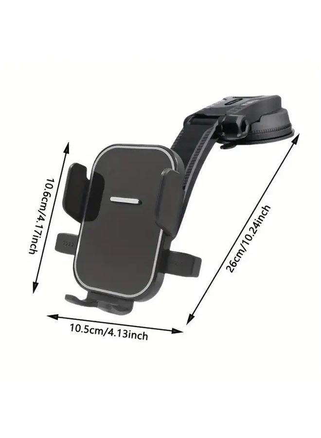 Universal Car Phone Holder Black 360 Degree Rotating Suction Cup Mount - Image 2