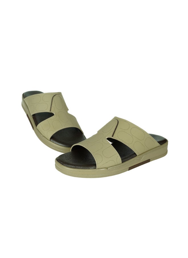 barjeel uno - 008-3382 Barjeel Uno Men Arabic Sandals BJM 08 Beige - Image 1