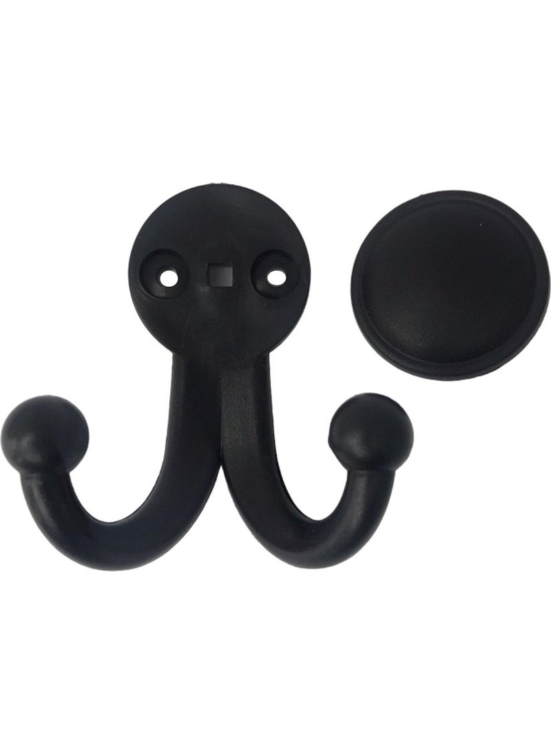 Glaswen 4 Pieces Karagül Black Hanger Coat Rack Bathroom Closet Clothes Hanger Hard Plastic  - Image 5
