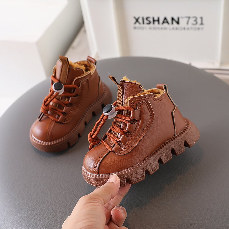Children'S Martin Boots 2023 Big Cotton Shoes Children'S Shoes Girls Baby Boots Small Yellow Boots Boys Casual Short Boots - Image 5