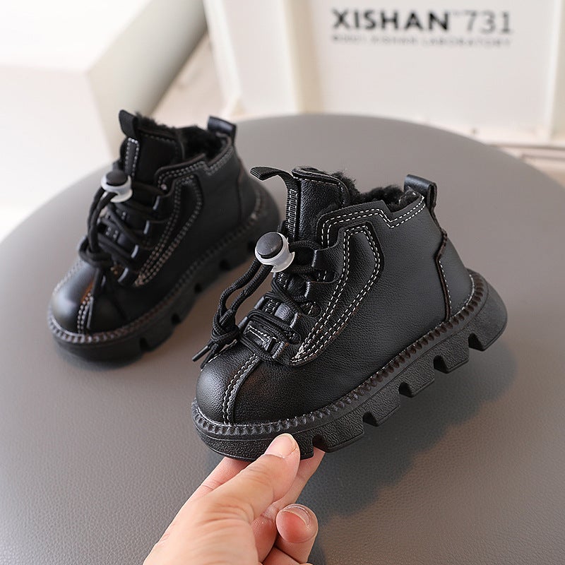 Children'S Martin Boots 2023 Big Cotton Shoes Children'S Shoes Girls Baby Boots Small Yellow Boots Boys Casual Short Boots - Image 1