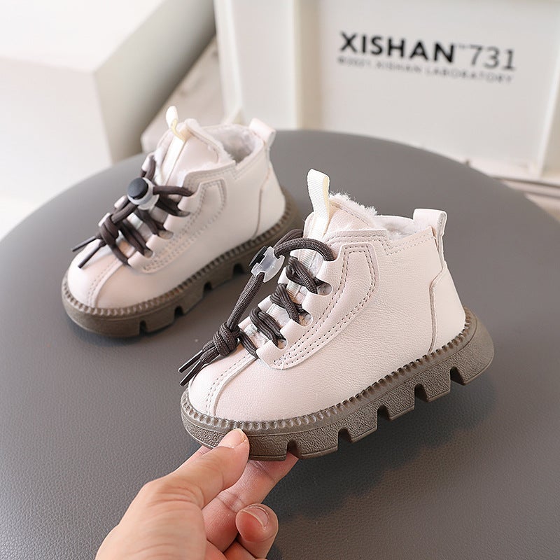 Children'S Martin Boots 2023 Big Cotton Shoes Children'S Shoes Girls Baby Boots Small Yellow Boots Boys Casual Short Boots - Image 4
