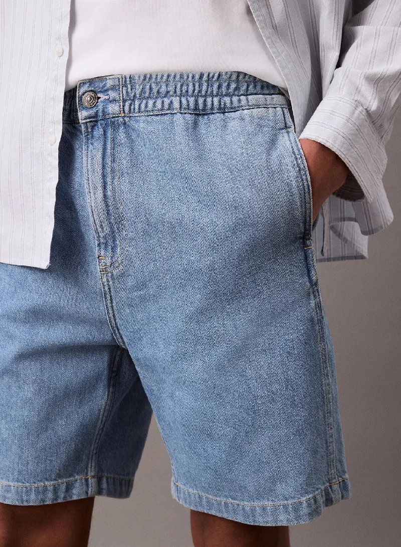 Calvin Klein Jeans Relaxed Pull On Denim Shorts