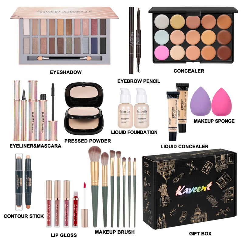KAVCENT Makeup Kit for Teens Girls Makeup Kit for Women Full Kit Makeup Set for Teenagers Eyeshadow Palette Makeup Gift Set for Teen Girls Women - Image 2