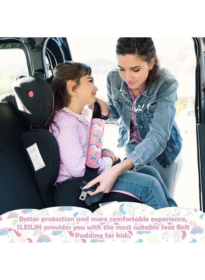 SLEILIN Seat Belt Cover for Kids, Seat Belt Pad for Boys Girls, Car Seat Straps Shoulder Pads for Kids, Kid's Seat Belt Cushion, Shoulder Strap Pad, 1 Piece (Unicorn) - Image 4