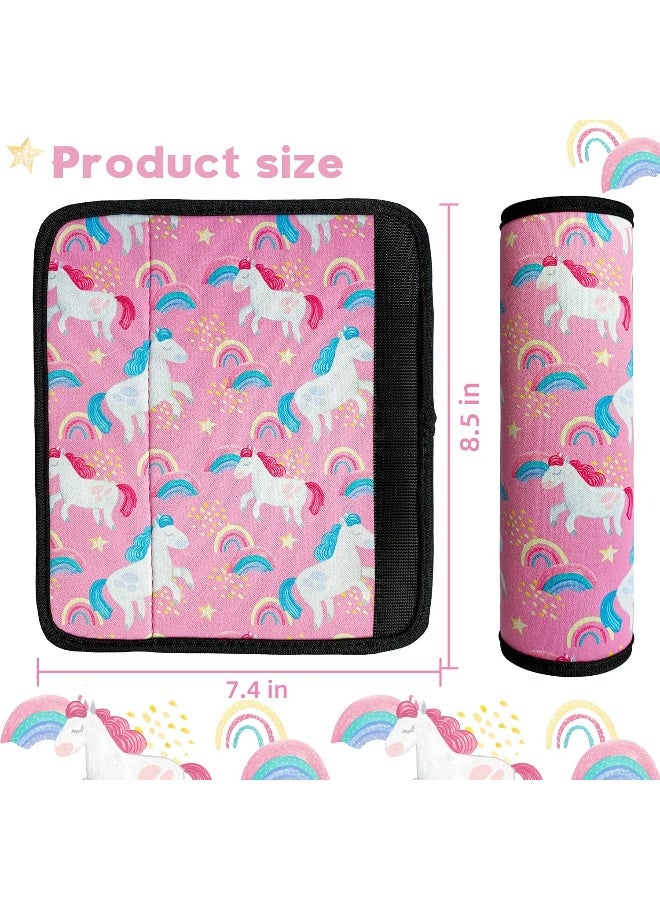 SLEILIN Seat Belt Cover for Kids, Seat Belt Pad for Boys Girls, Car Seat Straps Shoulder Pads for Kids, Kid's Seat Belt Cushion, Shoulder Strap Pad, 1 Piece (Unicorn) - Image 2
