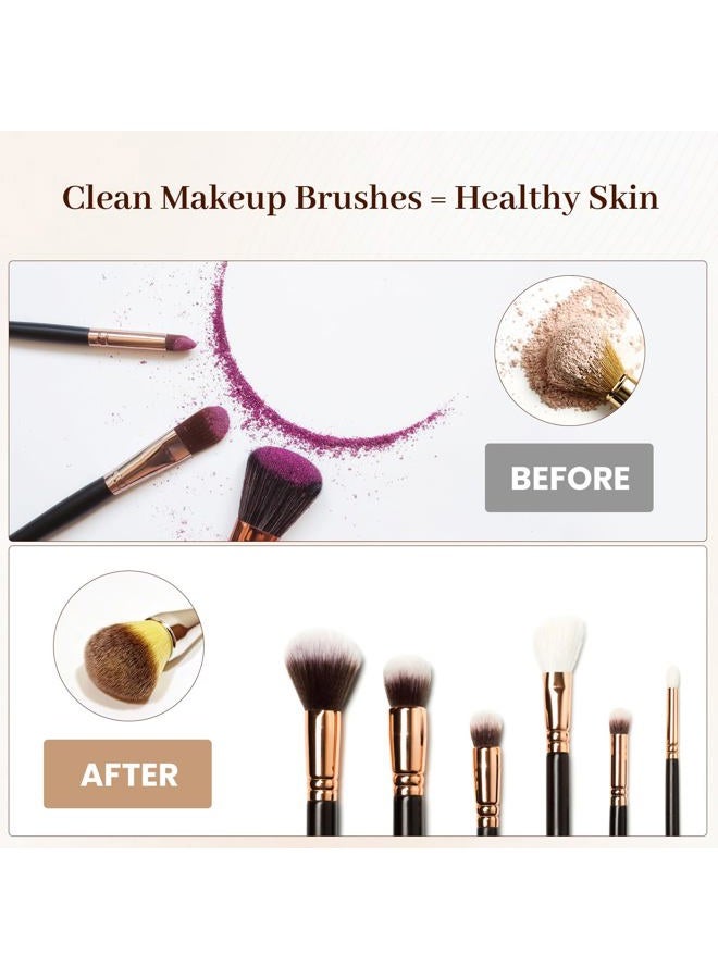 RICRIS Premium Makeup Brush Cleaner Dryer Super-Fast Electric Brush Cleaner Machine Automatic Brush Cleaner Spinner Makeup Brush Tools (Black) - Image 4
