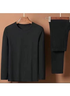 Generic Autumn and winter fleece warm suit mens underwear cold-proof double-sided fleece long johns Brown  - Image 3