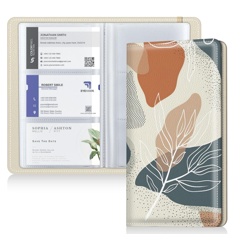 xiviers Pu leather business card organizer 240 Capacity business card holder organizerCredit card holder for women and men - Image 2