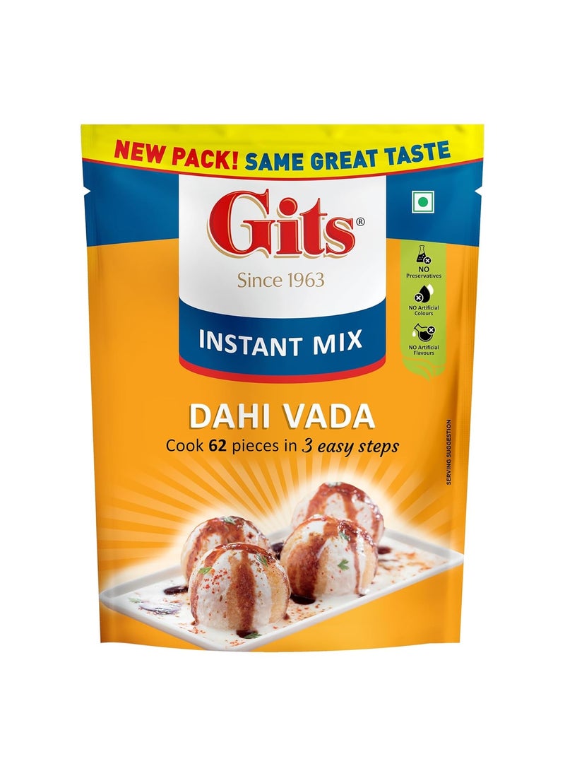Gits Instant Dahi Vada Snack Mix, Makes 62 Per Pack, Pure Veg, Instant Indian Snack Mix, 500g (Pack of 3) - Image 2