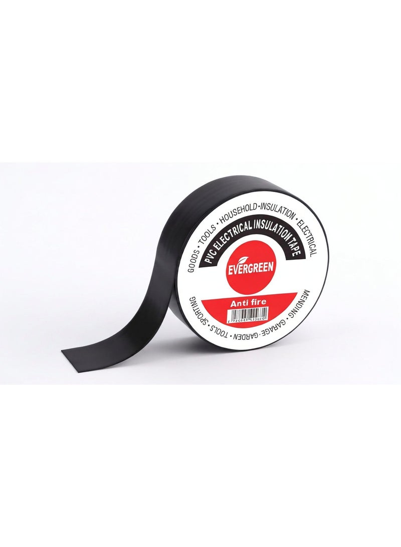 EVERGREEN Heavy-Duty PVC Electrical Insulation Tape - Flame Retardant, Black (18mm x 10m)(Pack of One Piece) - Image 1