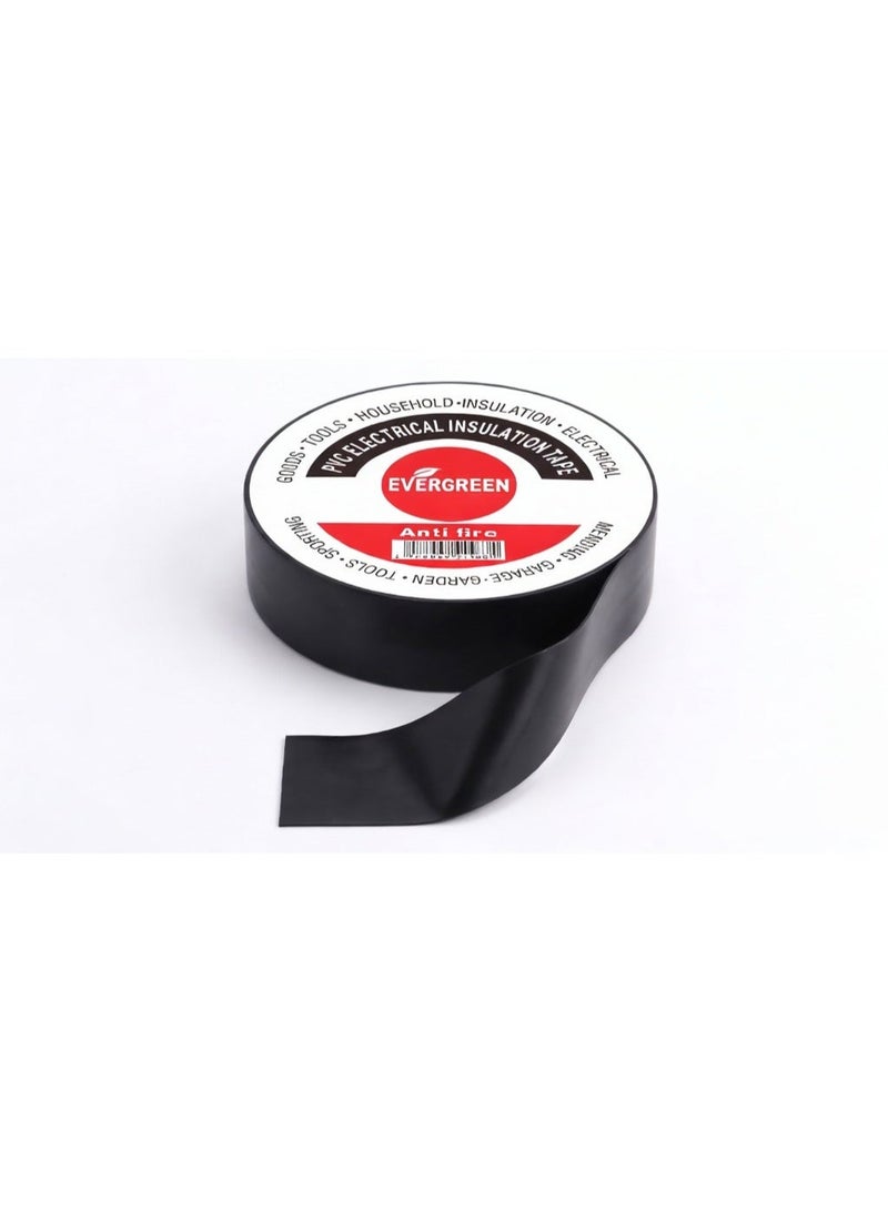 EVERGREEN Heavy-Duty PVC Electrical Insulation Tape - Flame Retardant, Black (18mm x 10m)(Pack of One Piece) - Image 2