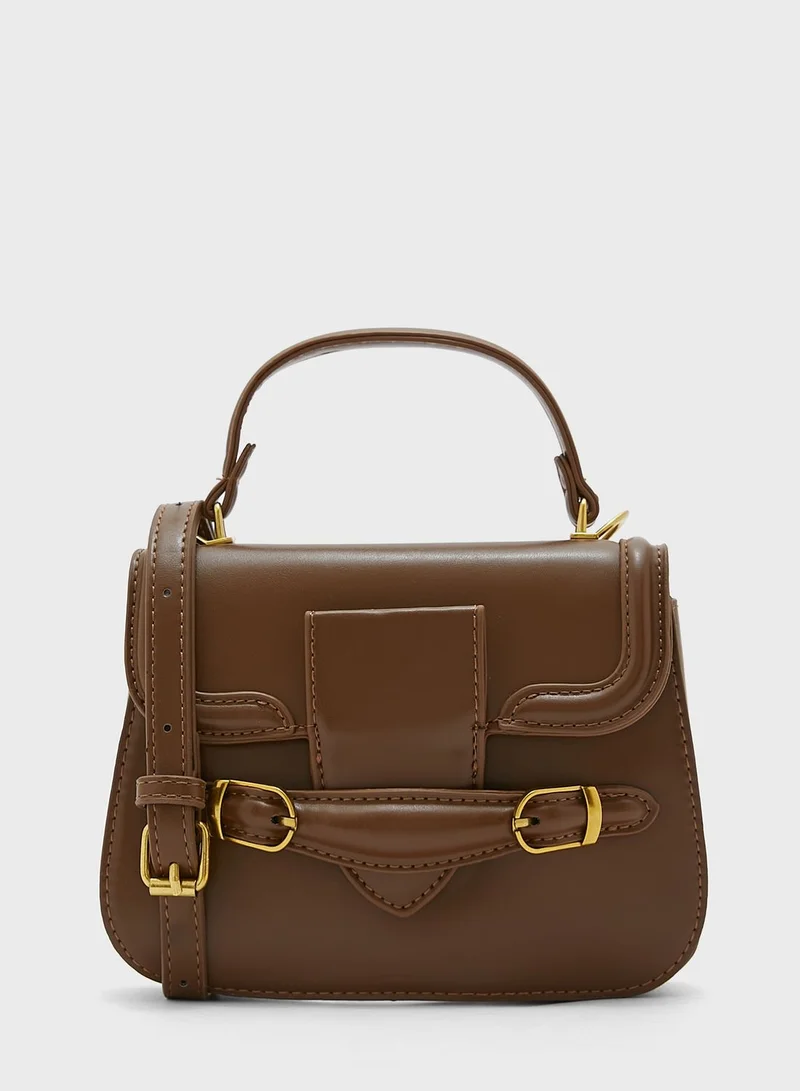 ELLA Buckle Detail Mini Handbag