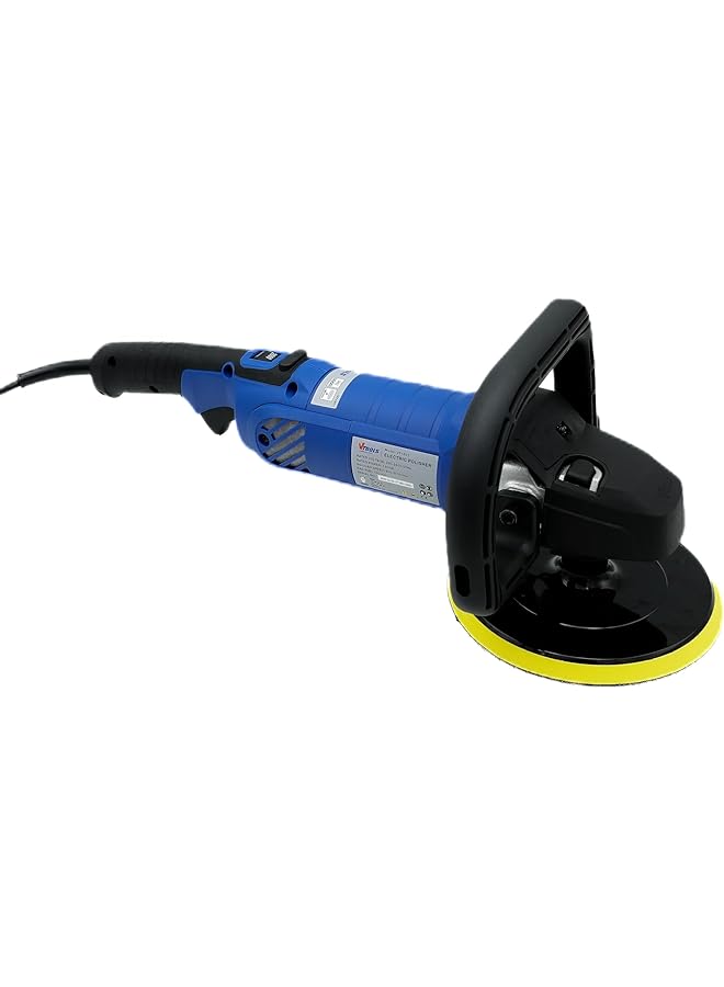 VTOOLS 1300W 180Mm Electric Polisher 600 Up To 3300Rpm With 7 Variable Speed And Detachable Handle Perfect For Car And Boat Polishing Blue Vt1601 - Image 1