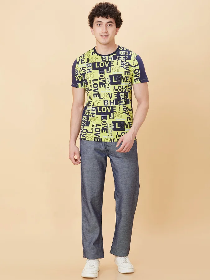 بيينغ هيومان Being Human Graphic Printed Crew Neck T-Shirt For Men