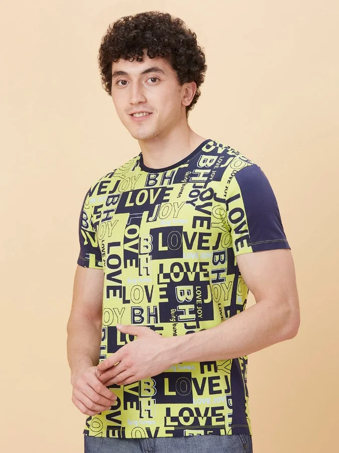 بيينغ هيومان Being Human Graphic Printed Crew Neck T-Shirt For Men