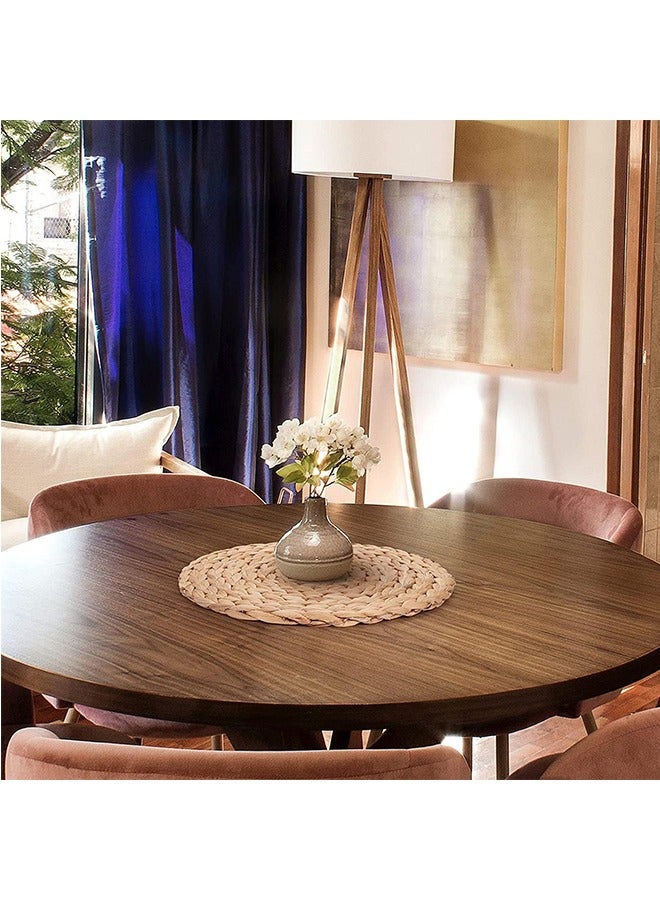 Rattan Tablemats, 4Pcs 35cm Round Natural Water Hyacinth Woven Placemats, Heat Resistant Non-slip Wicker Placemats Rattan Chargers - Image 4