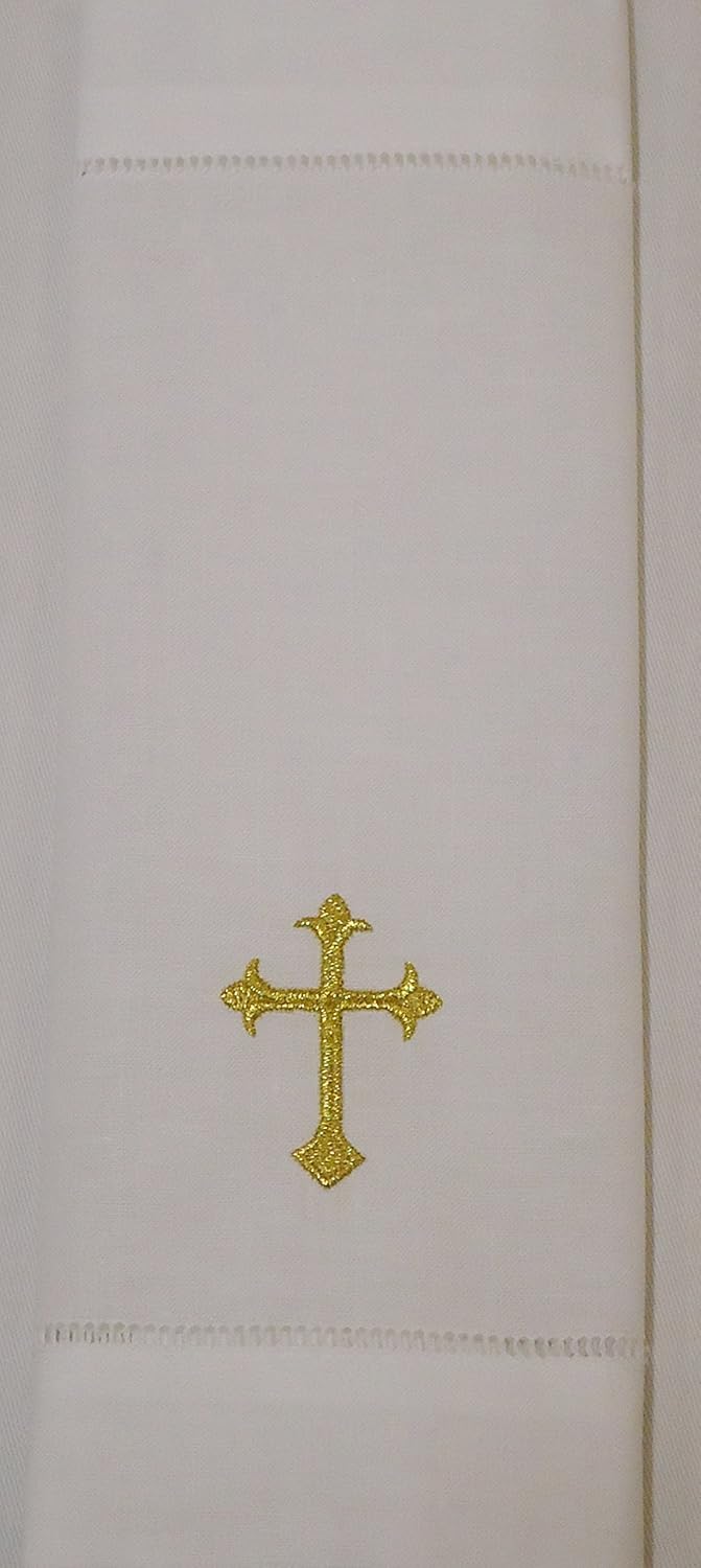 Integrity Designs قماش معمودية للأطفال مع صليب ذهبي - Image 2