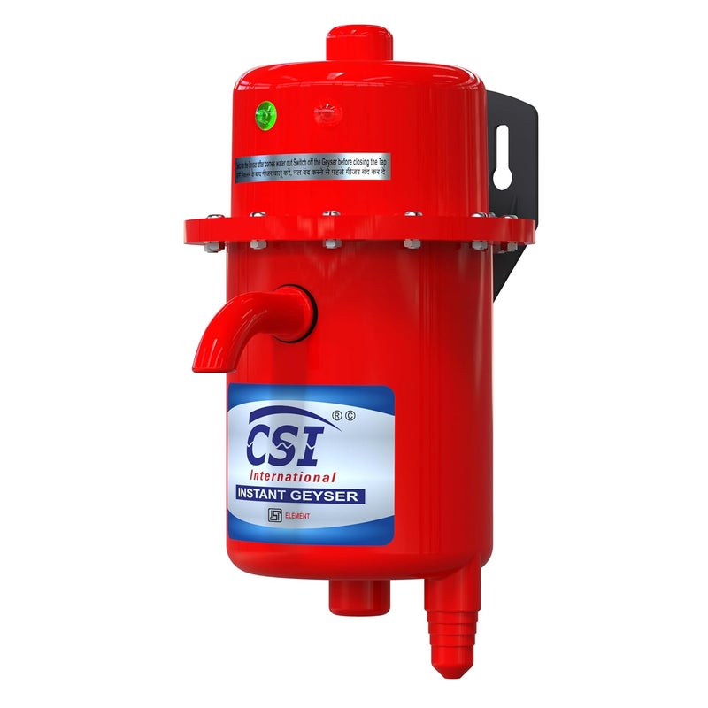 CSI INTERNATIONAL CSI INTERNATIONAL Instant Water Geyser 1l Portable water heater Made of First Class ABS Plastic with 1 Year Warranty For Home Office Restaurant etc Red 