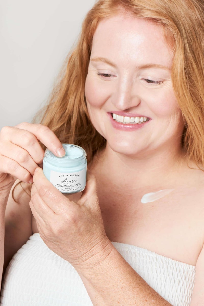 Earth Harbor AZURE Regenerative Neck CrÃ¨me | Smooth Neck | Face Water Cream | 2 fl oz - Image 3