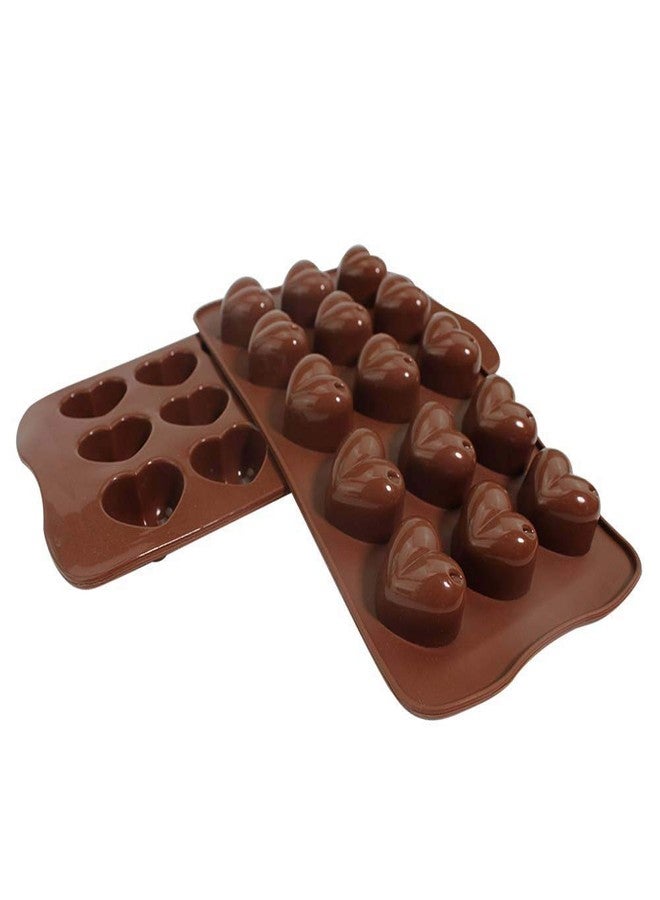 Barasti Heart Shape Silicone Chocolate Mould Candy Mold Baking Tool for Cake Chocolate Candy Ice Jelly Reusable Bakeware Mold for Cake Decorating Dessert Making - Image 1