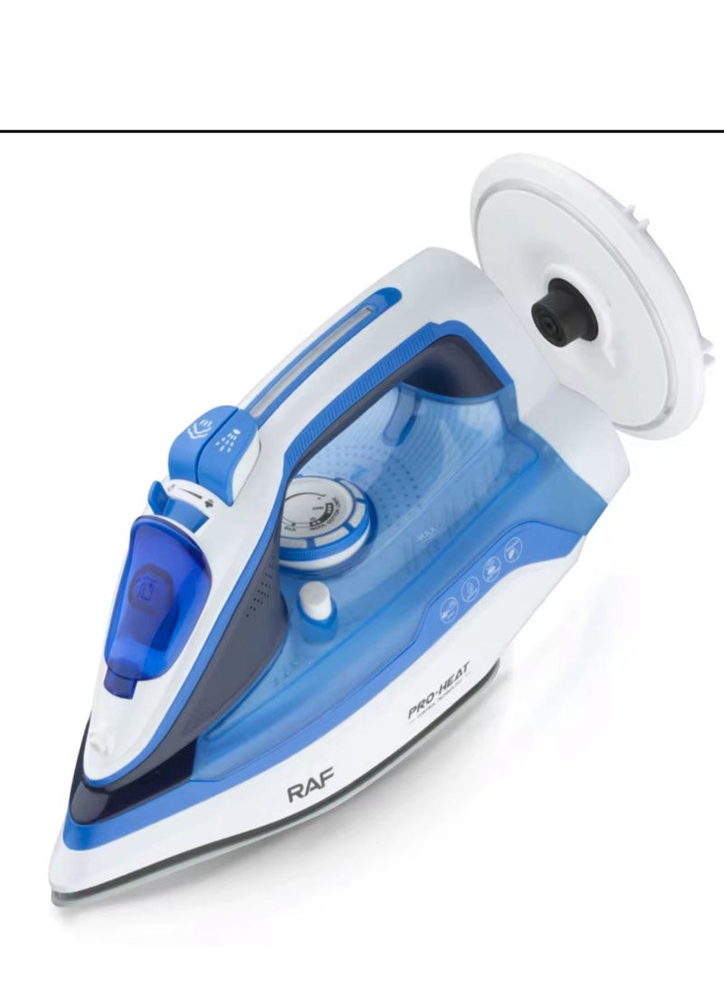 آر إيه أف مكواة بخار ذكية لاسلكية من RAF بقوة 2600 واط عالية الجودة، تعمل بالضغط العالي والجاذبية، لإزالة التجاعيد - Image 3