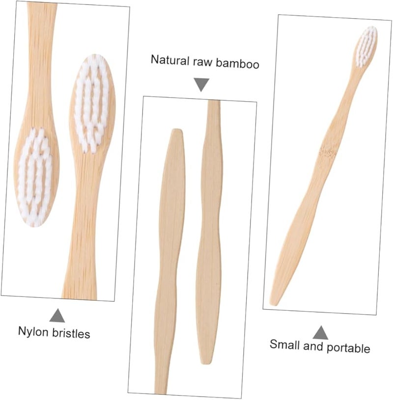 10 حزمة فرش أسنان من الفحم البامبو صديقة للبيئة مجموعة سفر للبالغين - Image 4