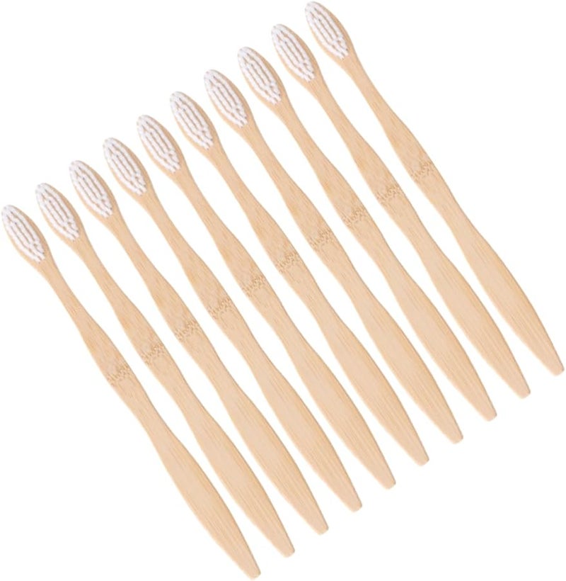 10 حزمة فرش أسنان من الفحم البامبو صديقة للبيئة مجموعة سفر للبالغين - Image 2