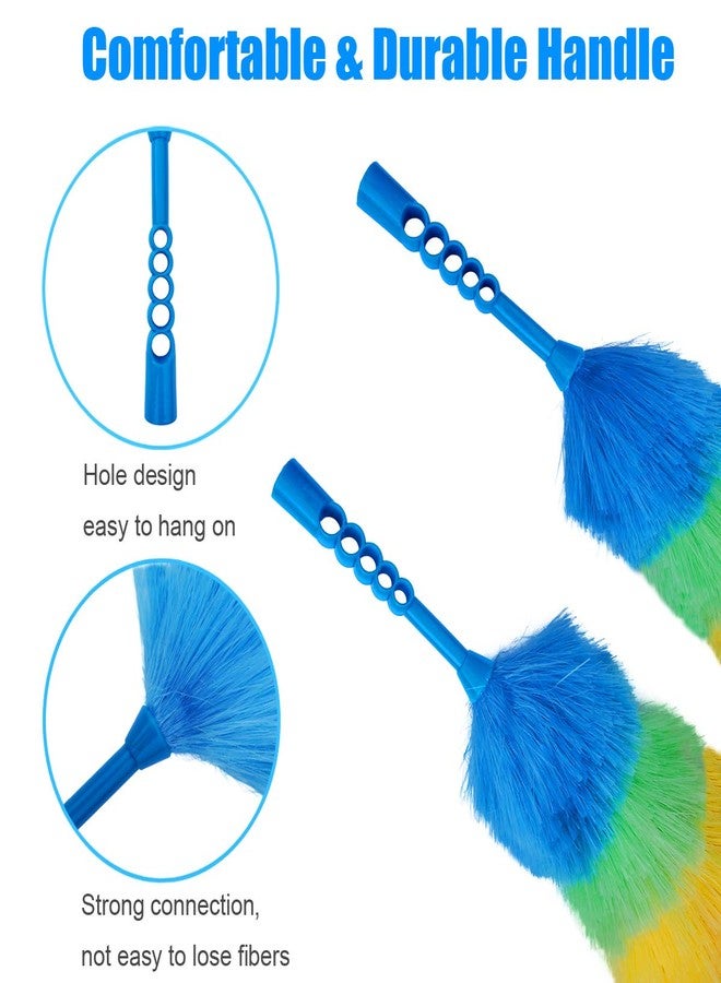 Tockrop 3 Pack Upgrade 19” Rainbow Static Feather Duster with Beandable and Washable Head - More Fibers Bigger Head Less Loss of Fiber - Image 4