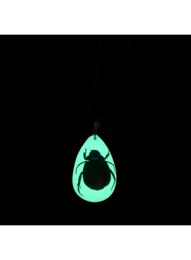 REALBUG Green Chafer Beetle Glow In The Dark Necklace, Small , Black - Image 5