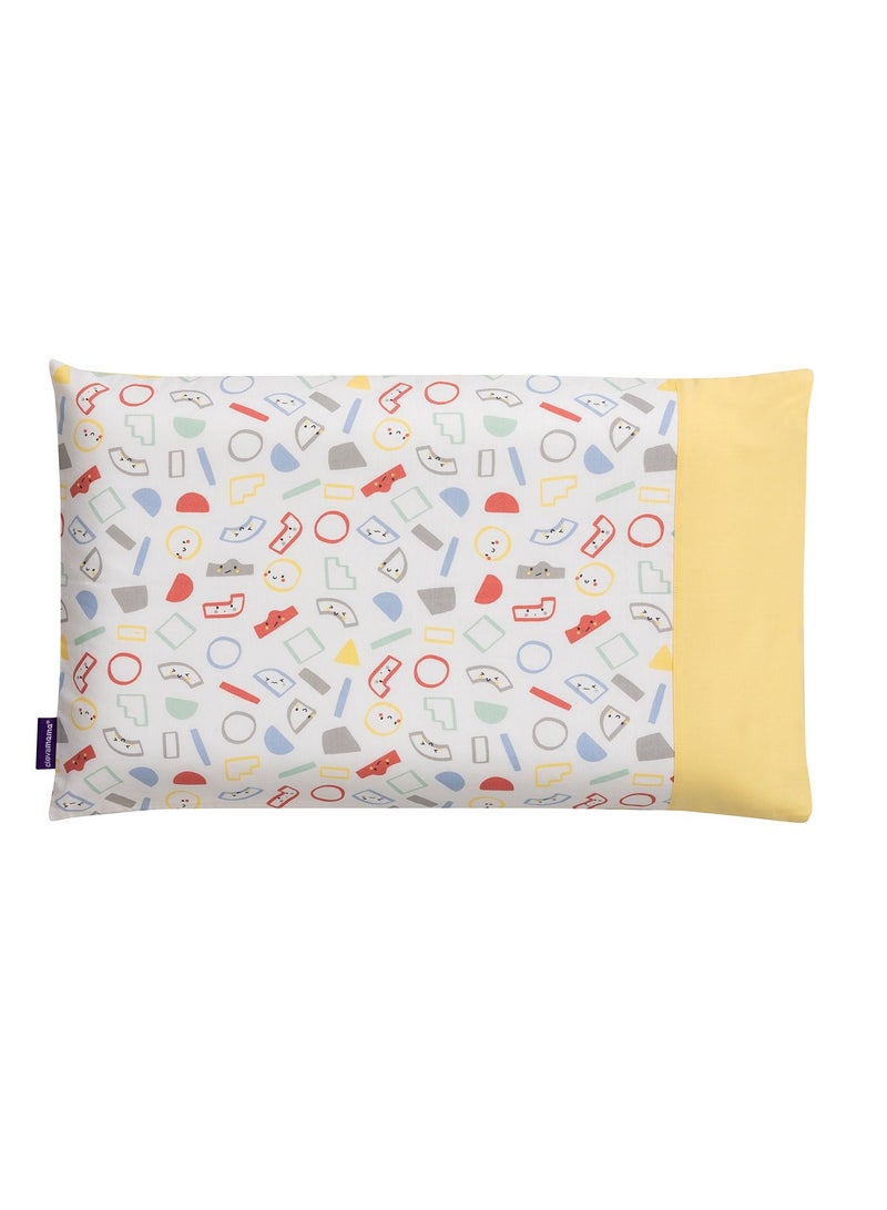 Clevamama ClevaFoam Baby Pillow Case - Grey/Yellow - Image 1
