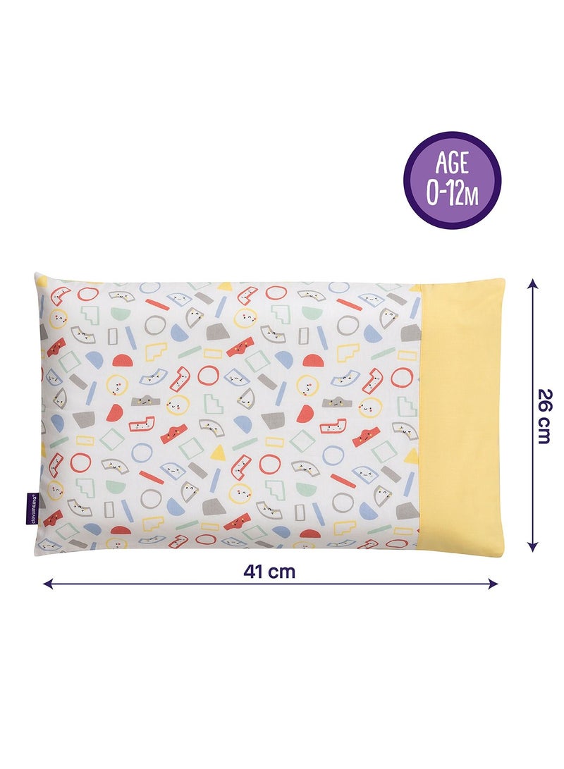 Clevamama ClevaFoam Baby Pillow Case - Grey/Yellow - Image 3