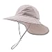 Yuoahcn Toddler Summer Hat with Neck Flap Waterproof Kids Swim Hat Baby UV Protection Sun Hats Beach Cap for Boys Girls 14 Years Gray - Image 2