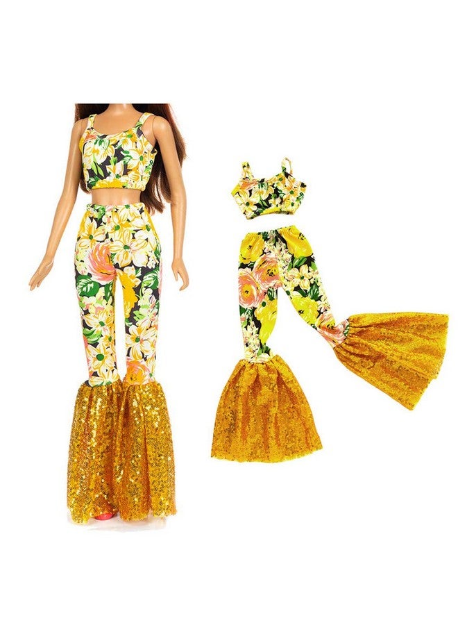 Ecore Fun 3 Sets 28 Inch Fashion Doll Clothes Casual Outfits Dresses For 28 Inch Girl Doll Clothes Fashion Floral Printed Leopard 28 Inch Doll Clothing - Image 5