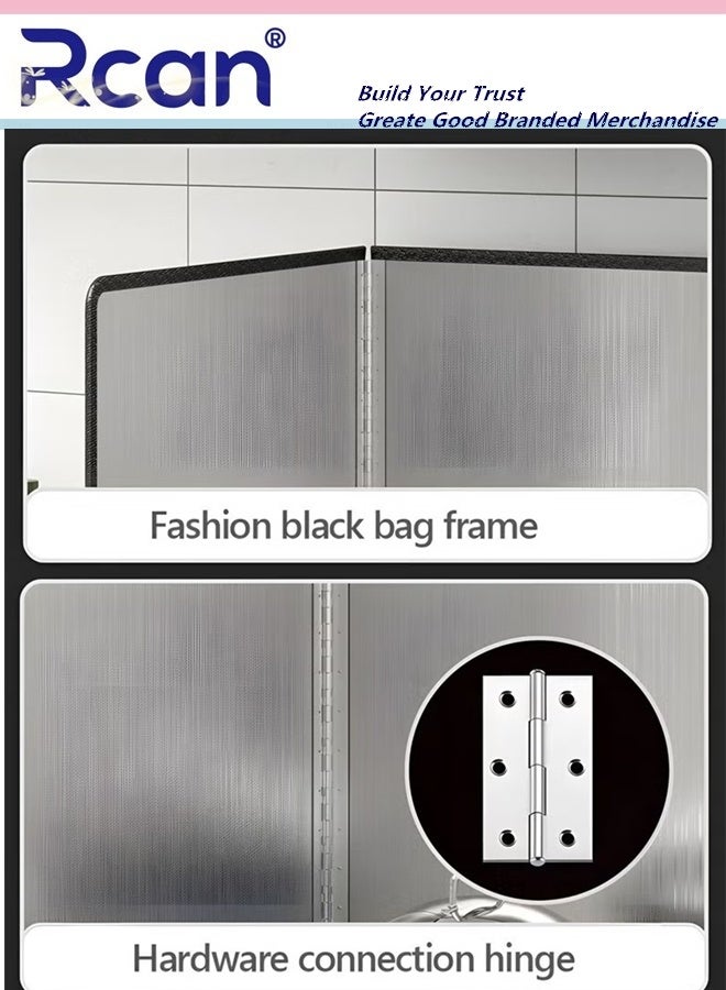 Rcan Splatter Screen Stainless Steel Oil Splash Guard 2 Sided Fry Wall Stove Guard Foldable Frying Splatter Pan for Kitchen 30 x 30cm - Image 2