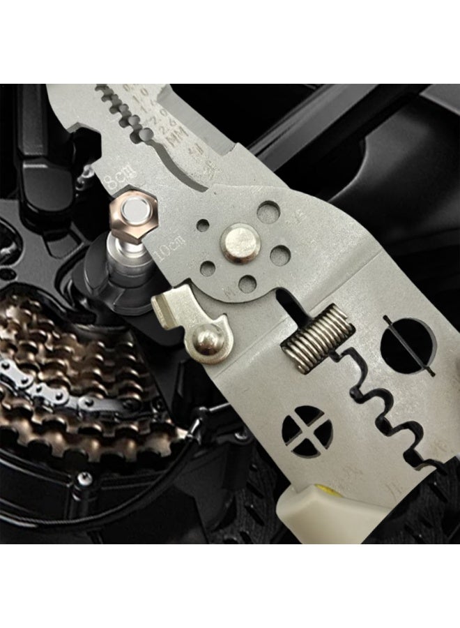 Multi-Function Wire Stripper Plier – Cutting, Crimping, Looping & Wire Stripping Tool with Rubber Grip, Heavy-Duty Steel, Suitable for Electrical Repair & DIY - Image 3