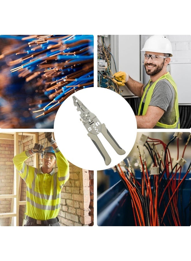 Multi-Function Wire Stripper Plier – Cutting, Crimping, Looping & Wire Stripping Tool with Rubber Grip, Heavy-Duty Steel, Suitable for Electrical Repair & DIY - Image 5