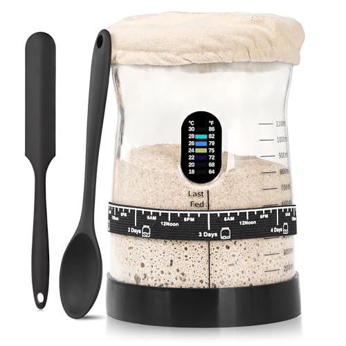 Arbnic Sourdough Starter Kit -50 Oz Wide Bore and Large Capacity Sourdough Starter Jar- Perfect Sourdough Bread Baking Supplies, Baking Gifts(1 Jar) - Image 1